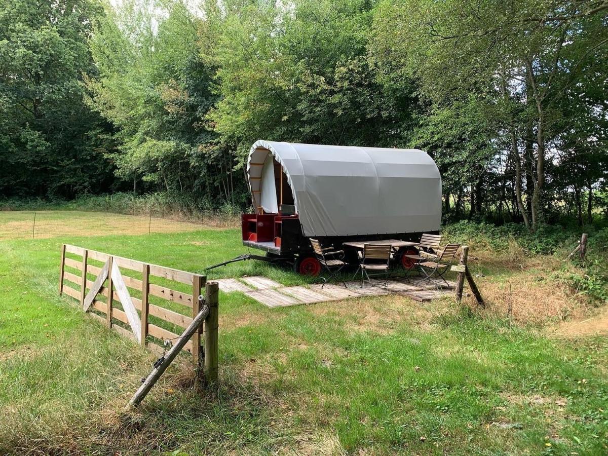 Huifkar In Landelijke Omgeving De Mersken 9 Ureterp Bagian luar foto